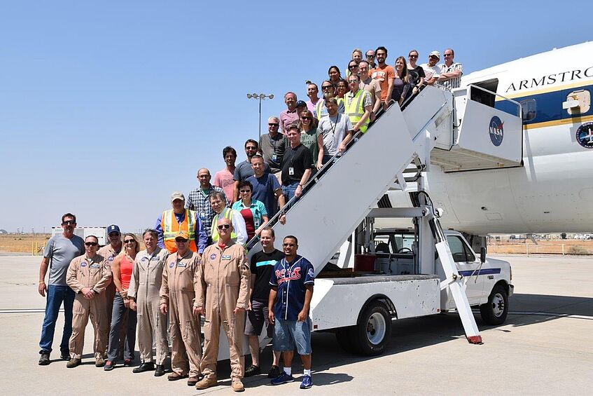 Part of the ATom-1 team after arrival in Palmdale on 23 August 2016.