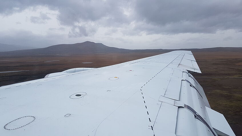 Low approach in Cold Bay, Alaska.