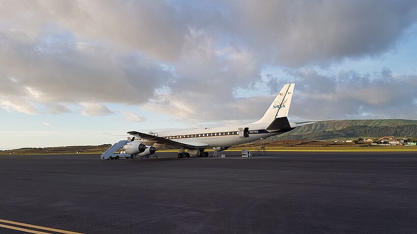 DC-8 at Terceira Island.