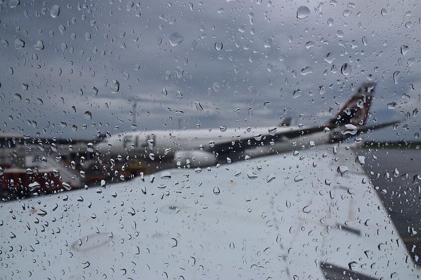 Rain after arrival in Fiji.