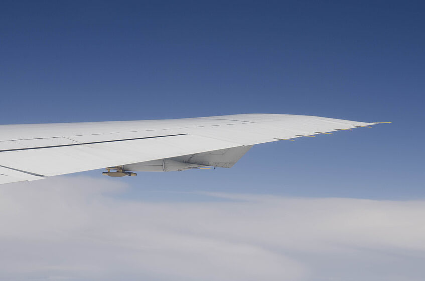 CAPS at DC-8 Wing above some convective clouds at the ITCZ.