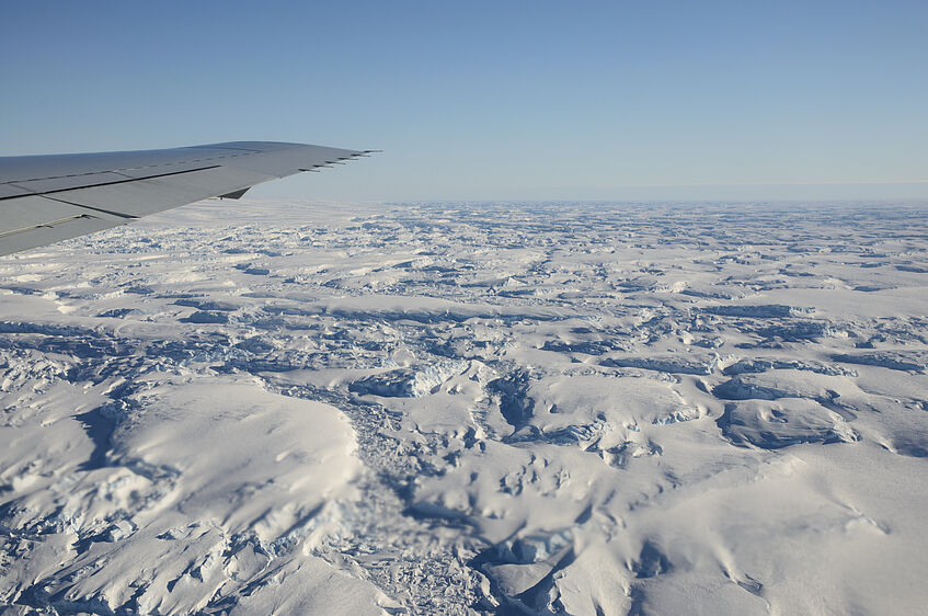 Glaciers in Antarctica.