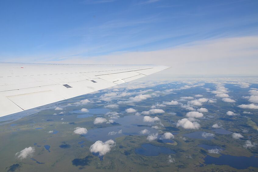 Lakes and green land in Alaska