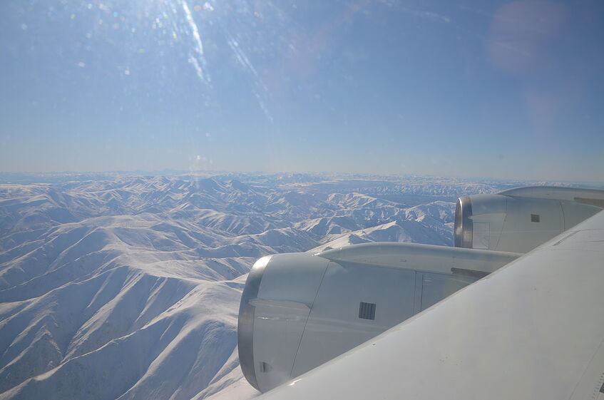 Approaching the South Island of New Zealand