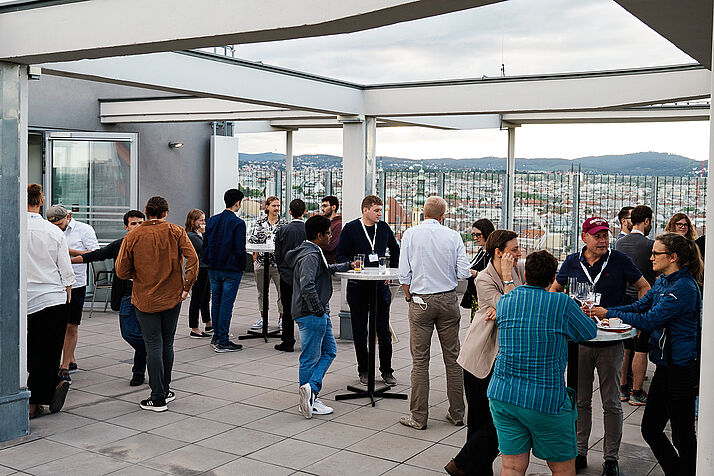 Ice breaker audience at the sky lounge balkony.