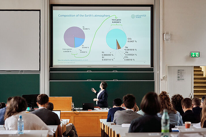 Bernadett Weinzierl during her lecture.